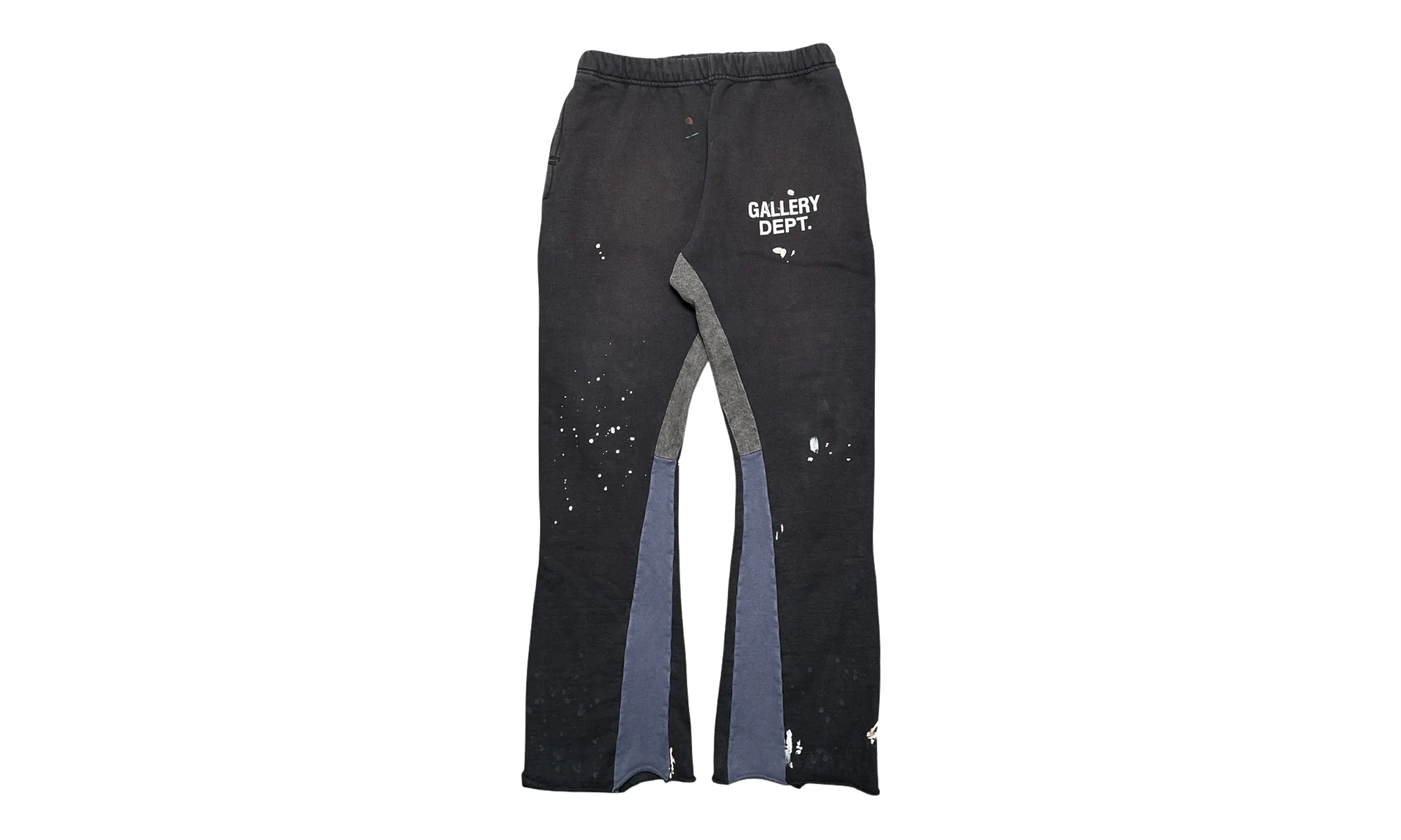 GD Logo Paint Splatter Flare Sweatpants (2024) "Washed Black White Multi" GDGDLFSWB