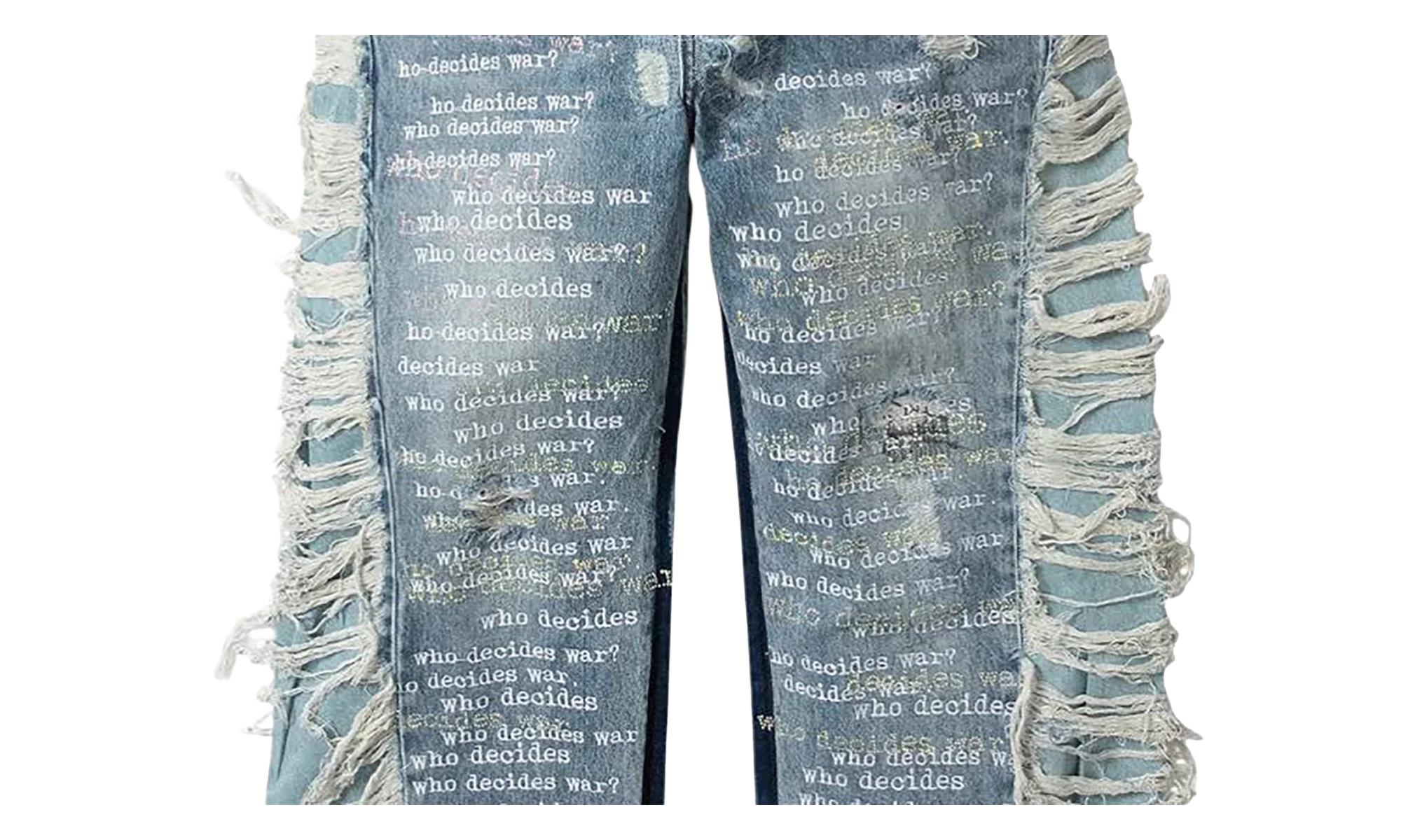 Ultra Flare Scripture Denim Jeans "Blue" EBGLDWUV