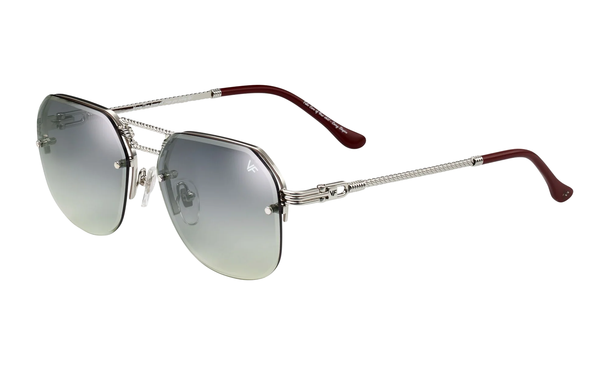 CEO Bevel Rimless Drill Mount 18KT "White Gold / Pastel Gray Gradient Flash Silver" DMCE2 0007 48B1