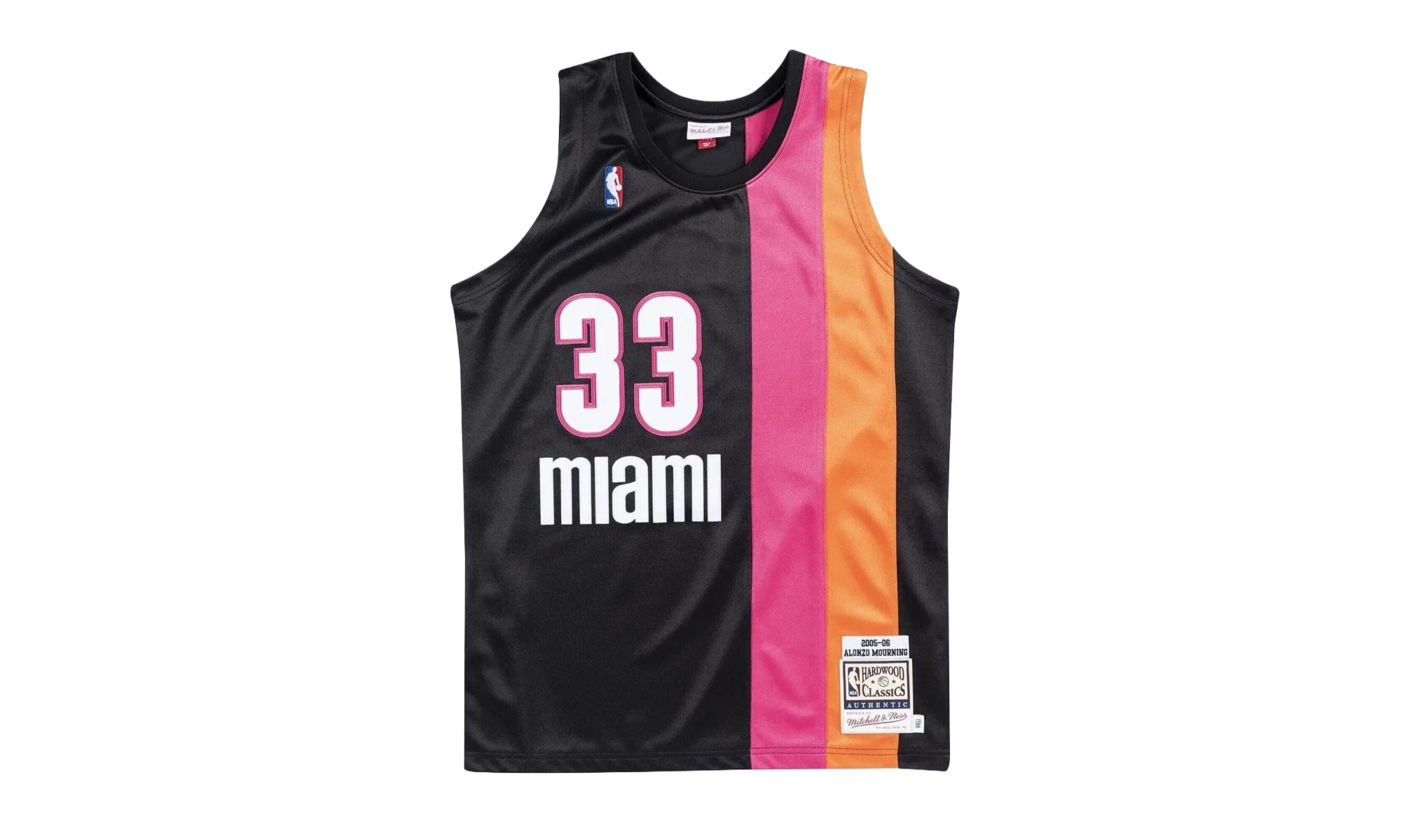 NBA Alonzo Mourning Authentic Jersey "2005-06 Miami Heat Alternate - Black" AJY4EL18032 MHEBLCK05AMO