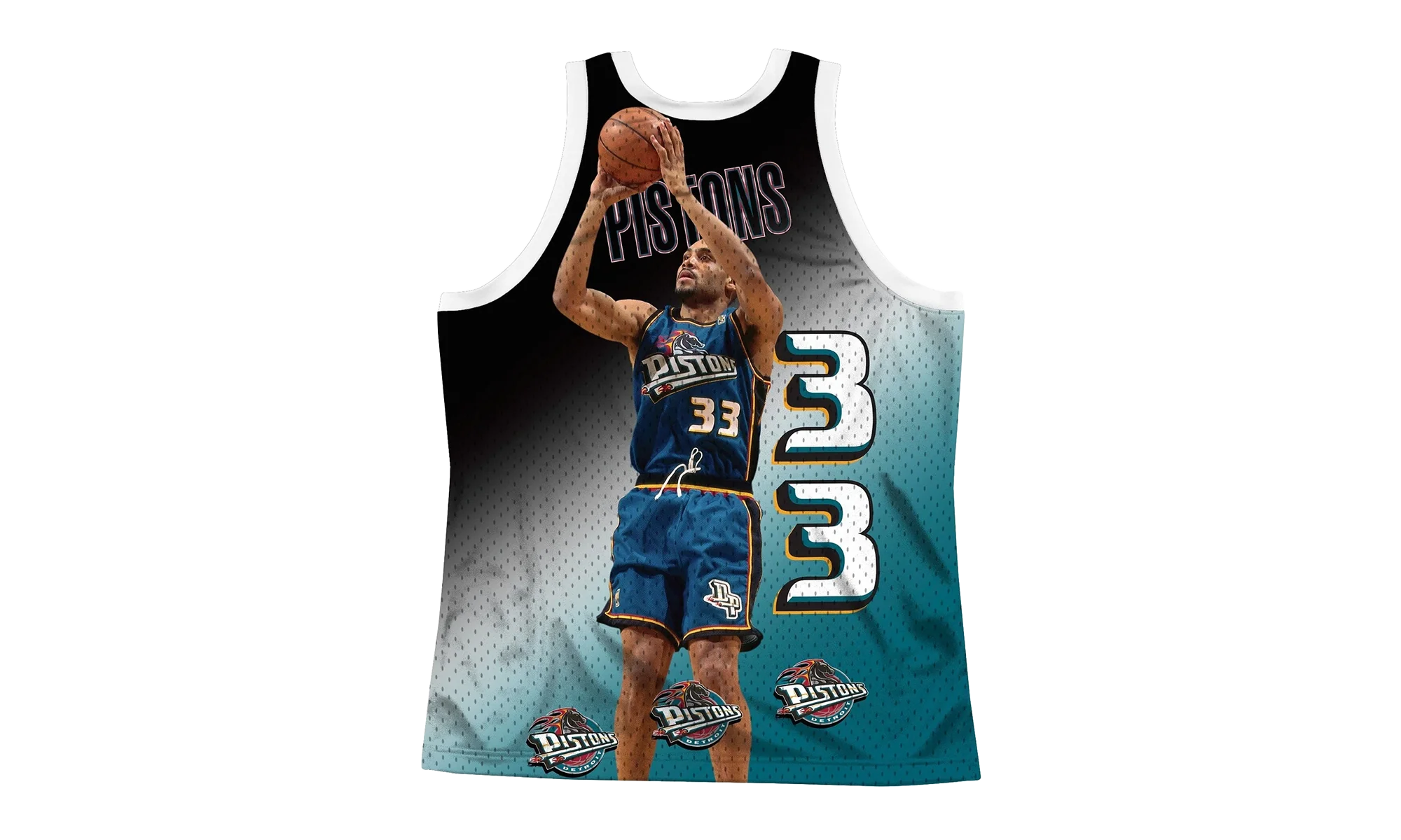 NBA Behind The Back Jersey "Detroit Pistons Grant Hill" MSTKMI19002 DPIWHITGHI