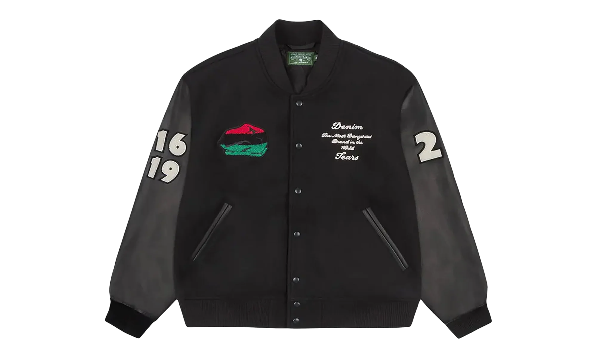 Peace Wreath Varsity Jacket "Black" DT445