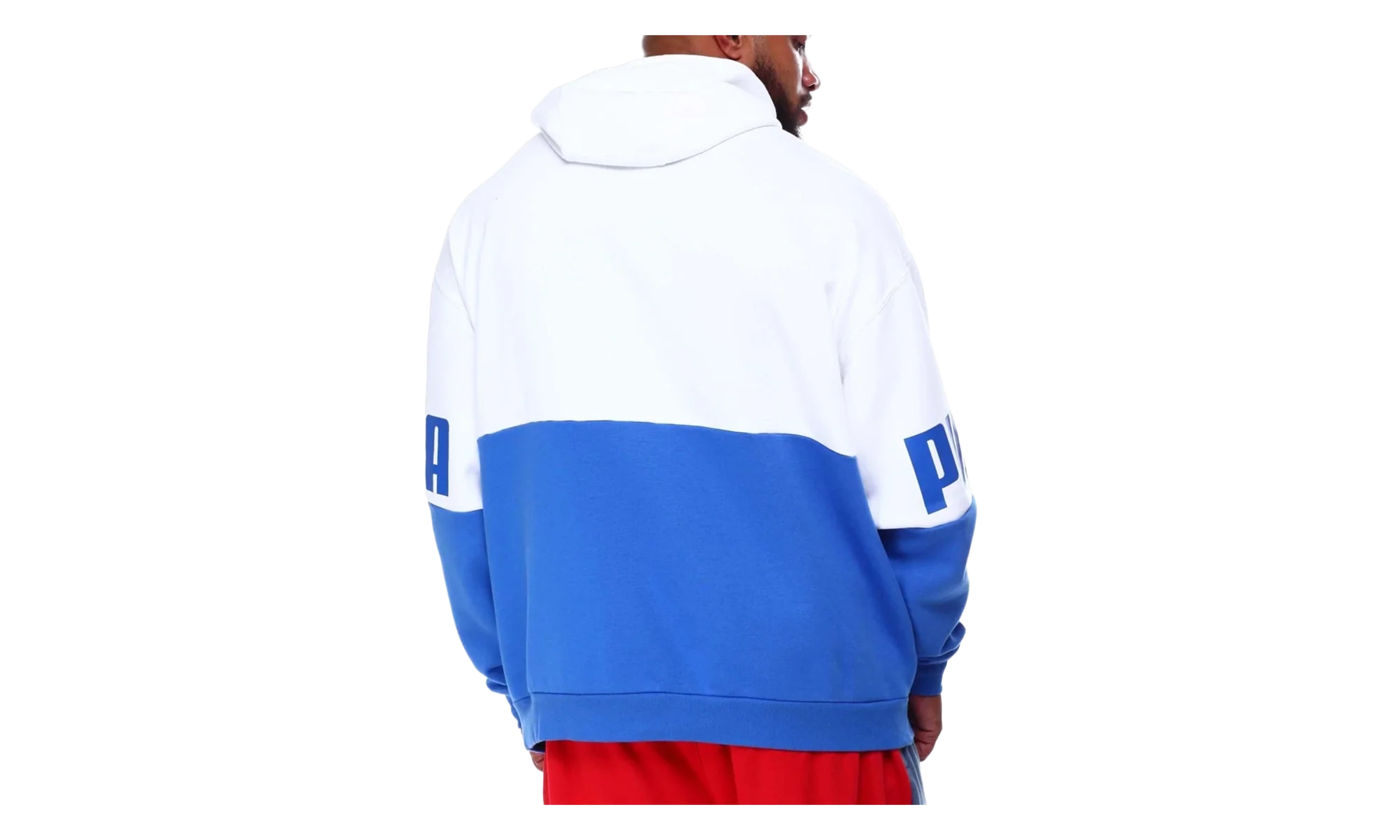 Power Colorblock Fleece Hoodie "Nebulas Blue / White" 846795 75