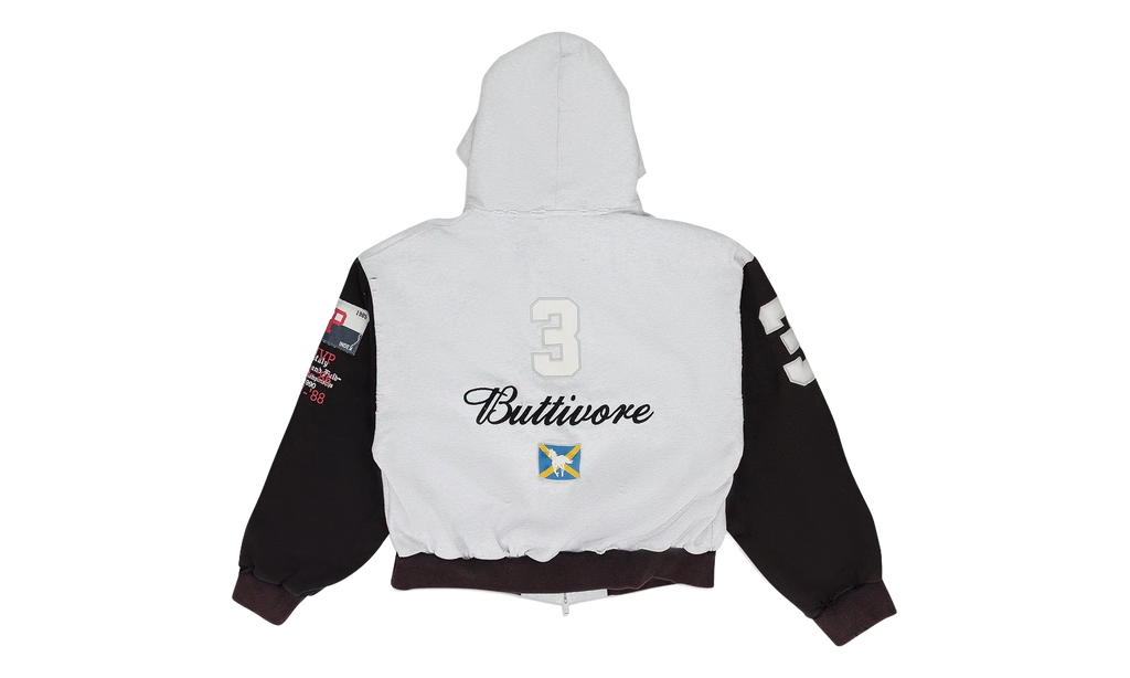 Buttivore Zip Hoodie "White" PI00008