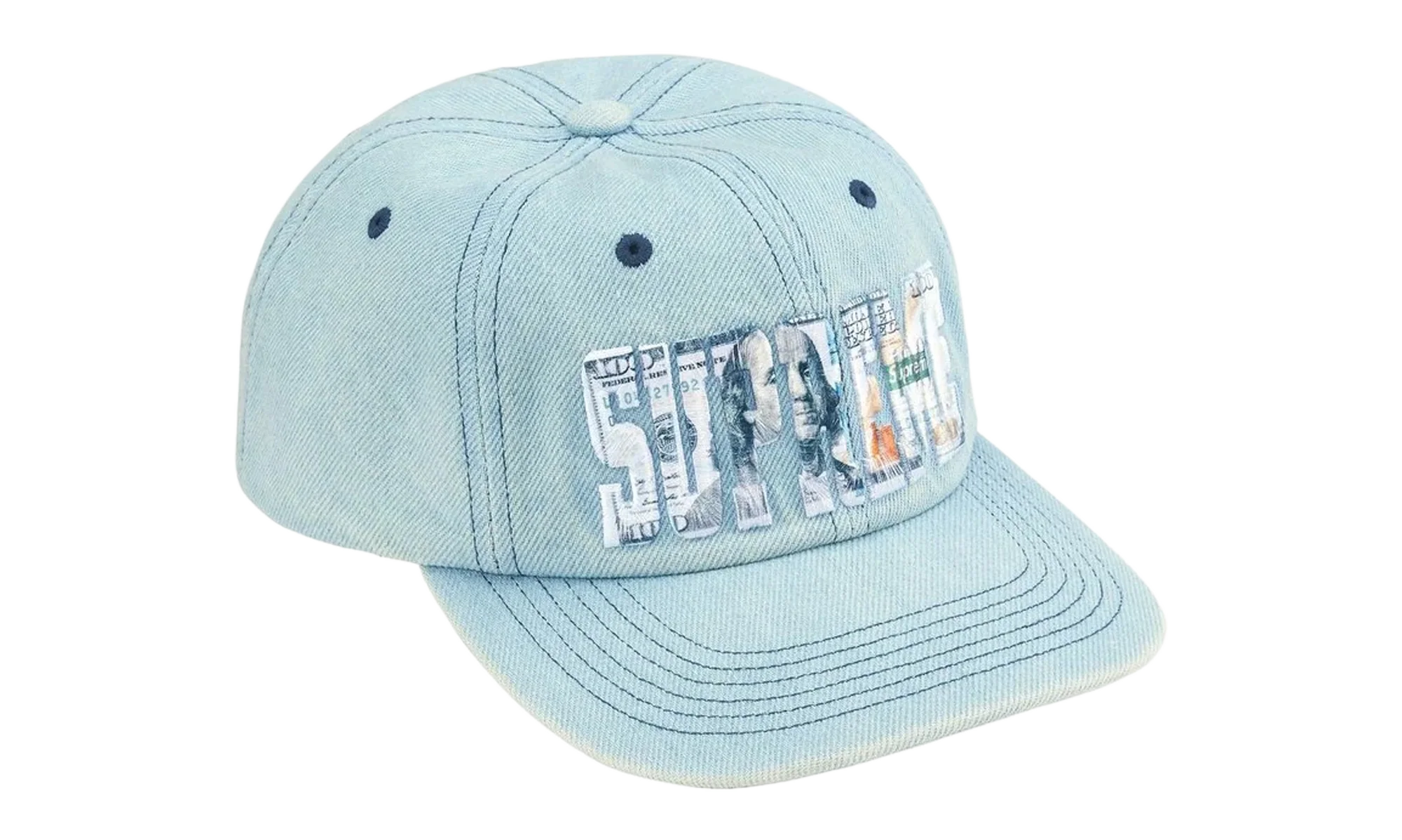 Embroidered Money Logo 6 Panel Hat "SS26 - Denim" SU27432