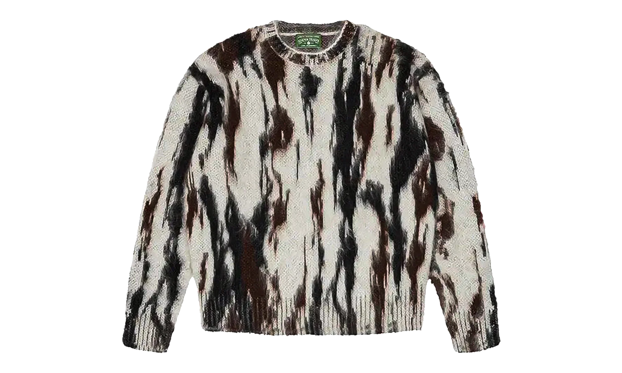 Camo Mohair Crewneck Sweatshirt "White" DT550