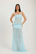Sky Mirage Cut-Out Maxi Dress