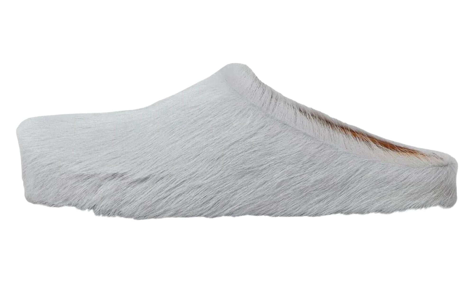 Long Hair Calfskin Fussbett Sabot Mule "Sodium" SBMR000600 P4122 00N15