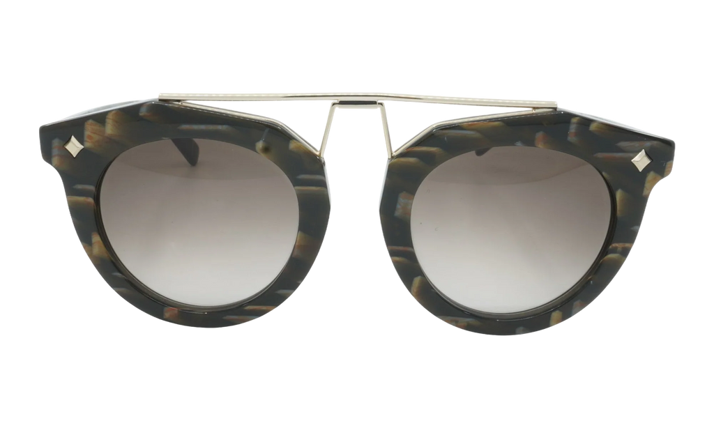 Cat Eye Sunglasses "Striped Khaki" MCM636SK-320