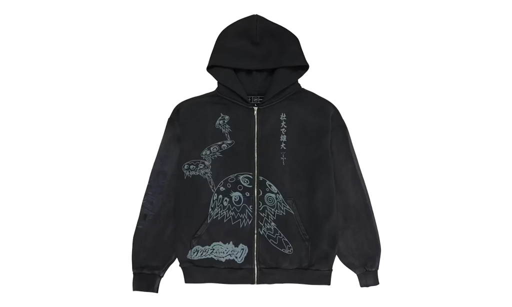 Travis Scott Cactus Jack x Fragment x Takashi Murakami Reborn Zip Hoodie "Black" CPFM45
