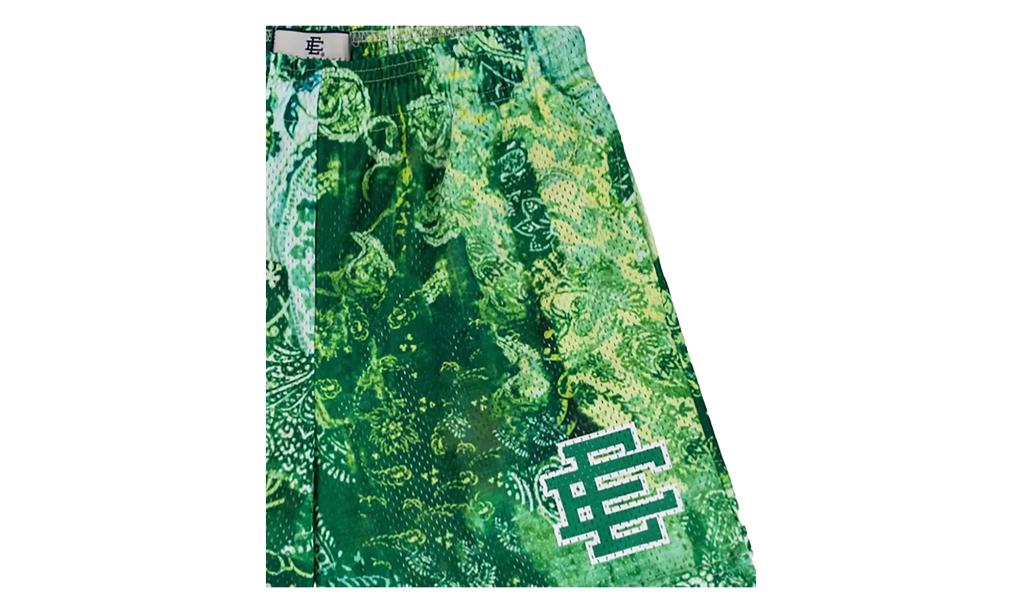 EE Basic Shorts "Neon Green Paisley" EE236