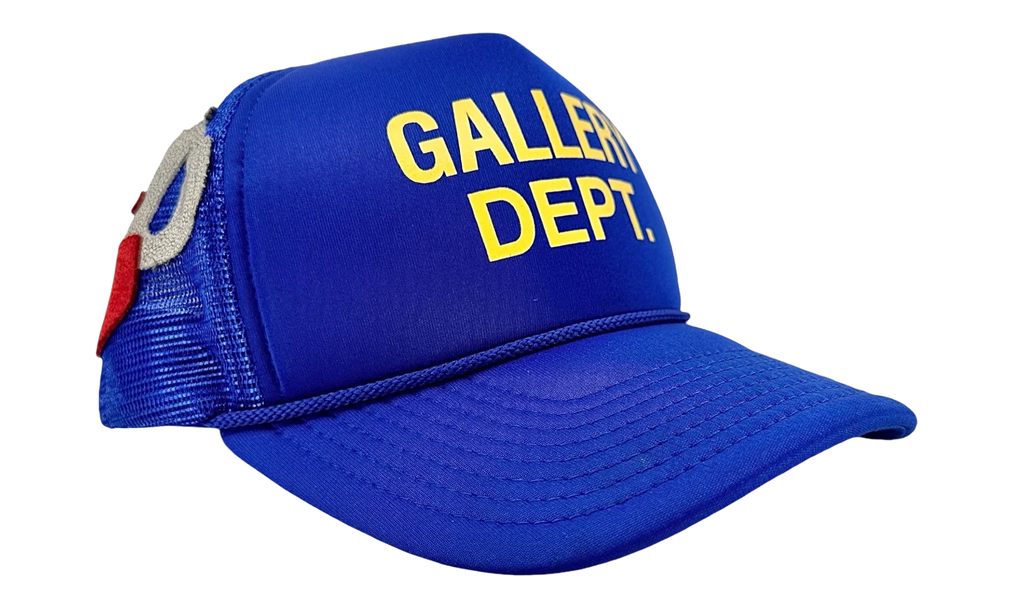 Logo Trucker Hat (4 G Patch Custom) "Blue Yellow" Qw