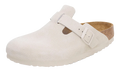 Boston Soft Footbed Suede Leather "Antique White" 10276671
