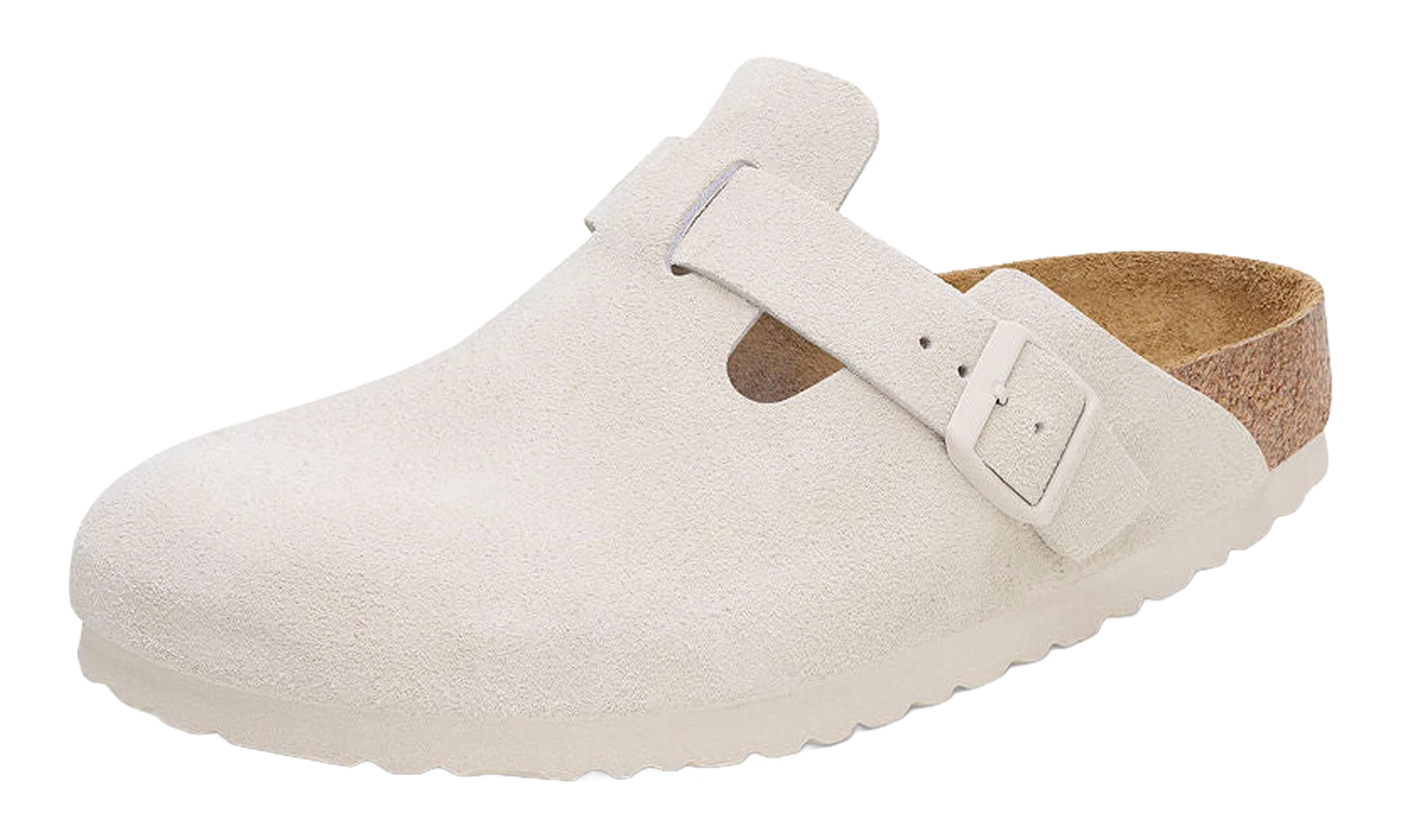 Boston Soft Footbed Suede Leather "Antique White" 10276671