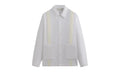 Seersucker Long-Sleeve Boxy Collared Overshirt "White" KHM032080 101