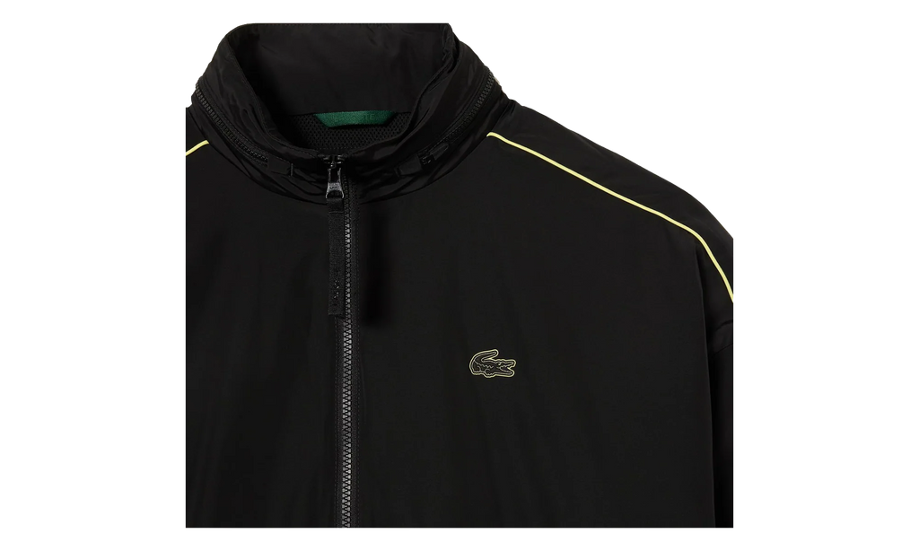 Contrast Water Resistant Zipped Taffeta Jacket "Black / Yellow" BH1607 6TV