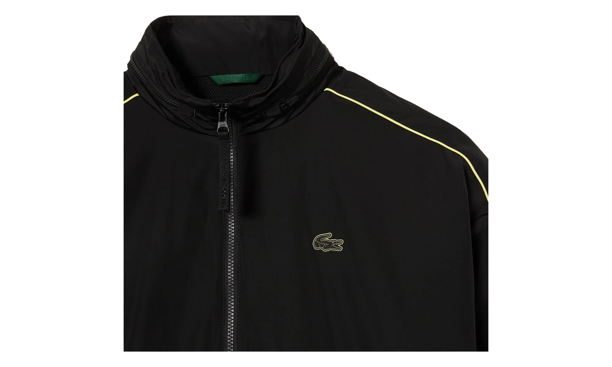 Contrast Water Resistant Zipped Taffeta Jacket "Black / Yellow" BH1607 6TV