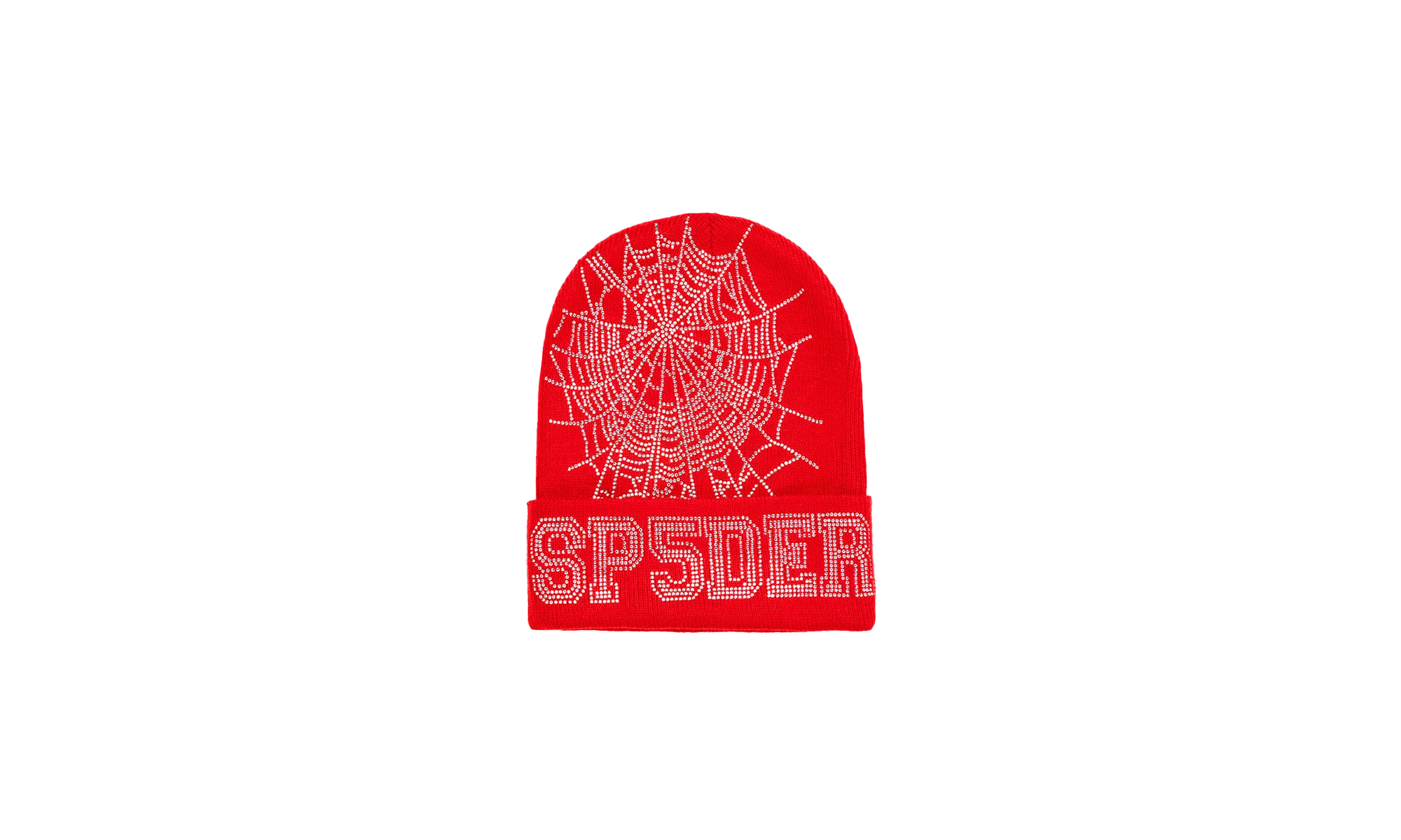 Rhinestone Web Beanie "Red" SP5der49