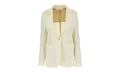 Side Stripe Detailed Blazer Suit Jacket "Cream" PWEN013F23FAB001