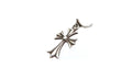 Tiny CH Cross Hoop Earring "Single Earring - Silver" CHRM0670