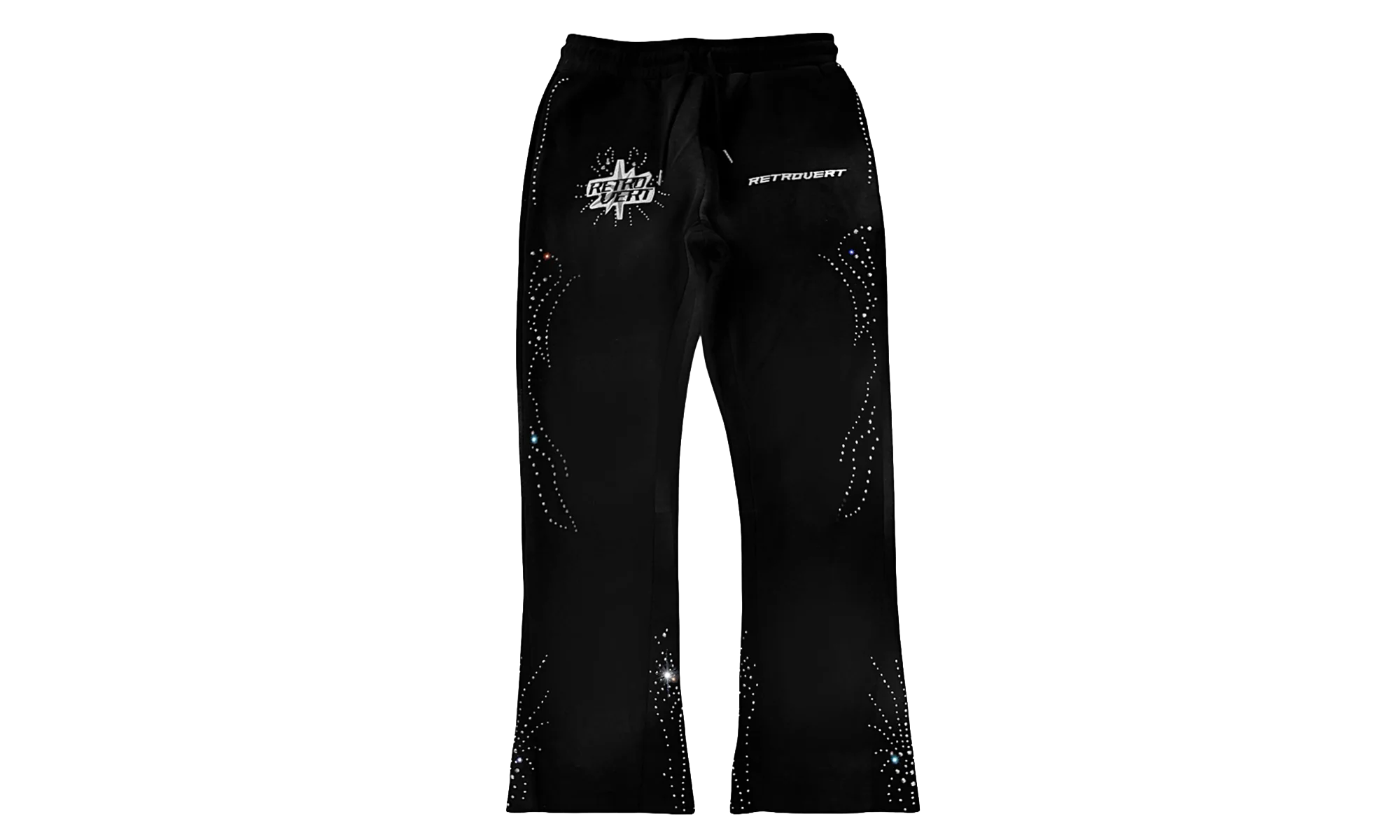 Rhinestone Sweatpants "Black" RET026