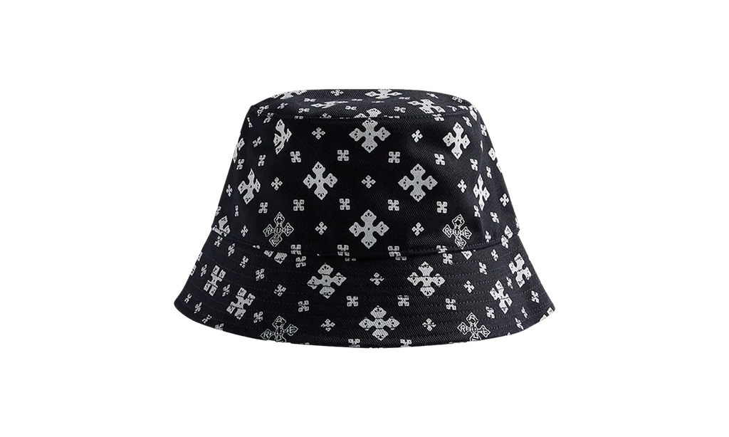 Cross Bandana Bucket Hat "Black/White" PF24HA030120119