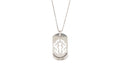 CUT OUT DAGGER DOG TAG & Ball Chain "Silver" CHRM0663
