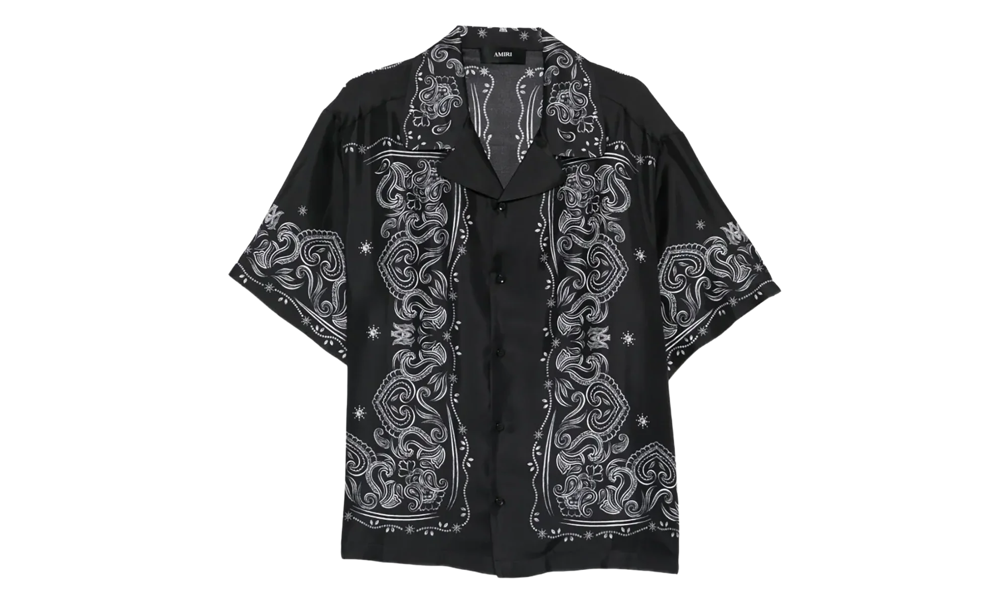 Bandana Paint Bowling Shirt "Black" AMTOSH1049 001