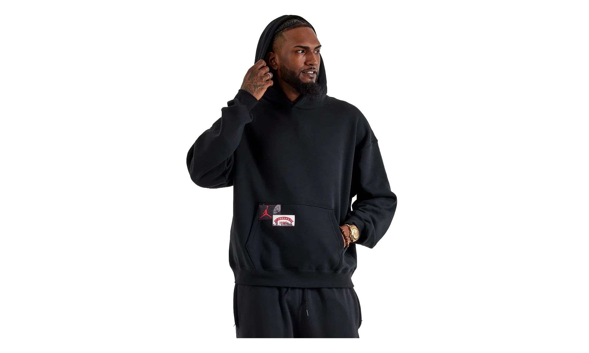 Jordan Brooklyn Oversized Pullover Hoodie "Black" IM7943 010