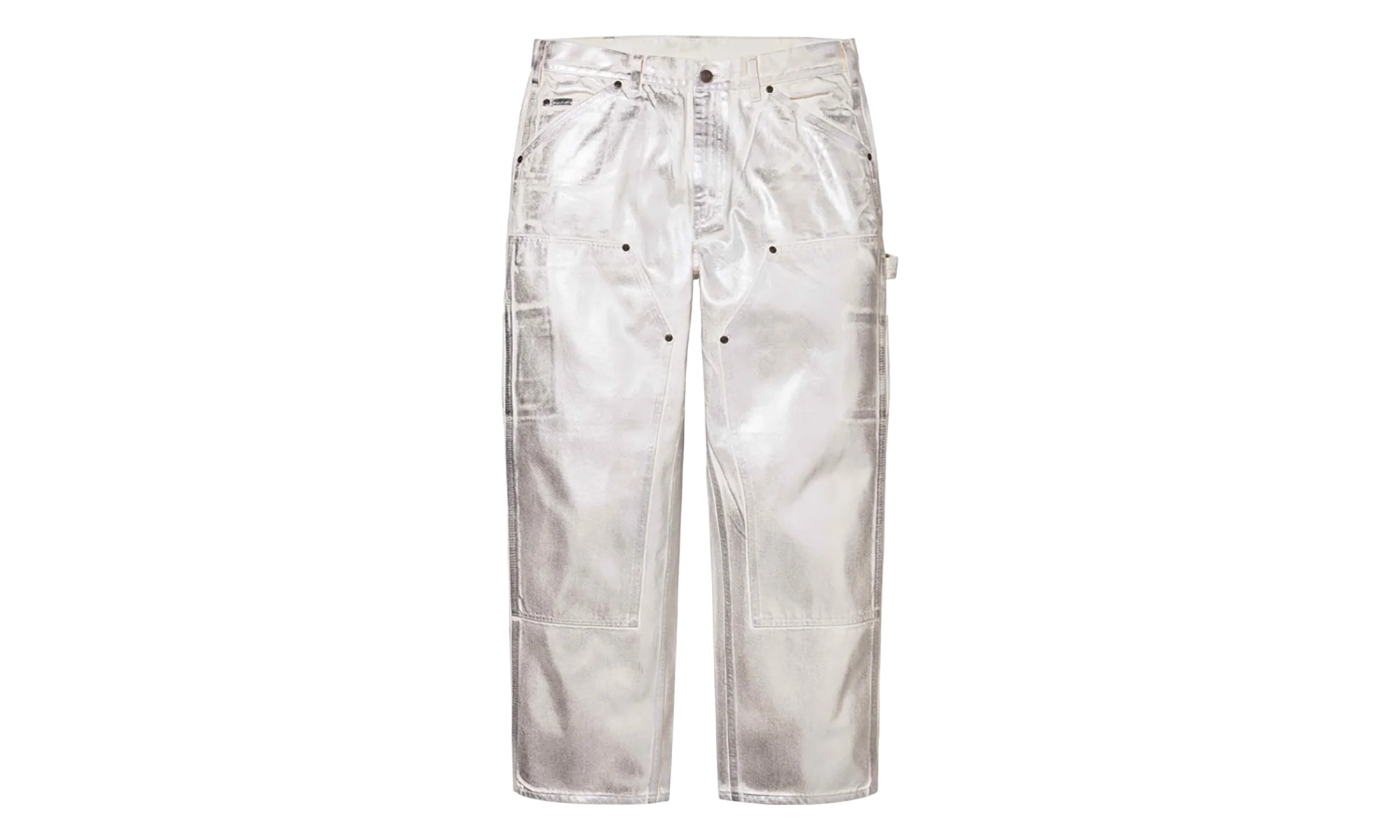 MM6 Maison Margiela Foil Double Knee Painter Pants "SS24 - Natural" SU27240