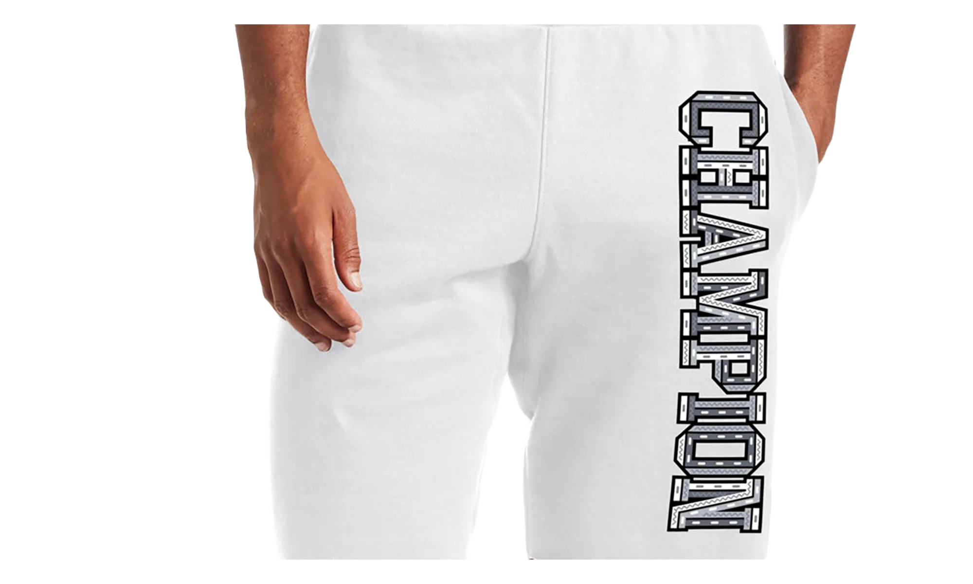 C-Life 10" Reverse Weave Cutoff 3-D Logo Shorts "White" 89597 586528 100