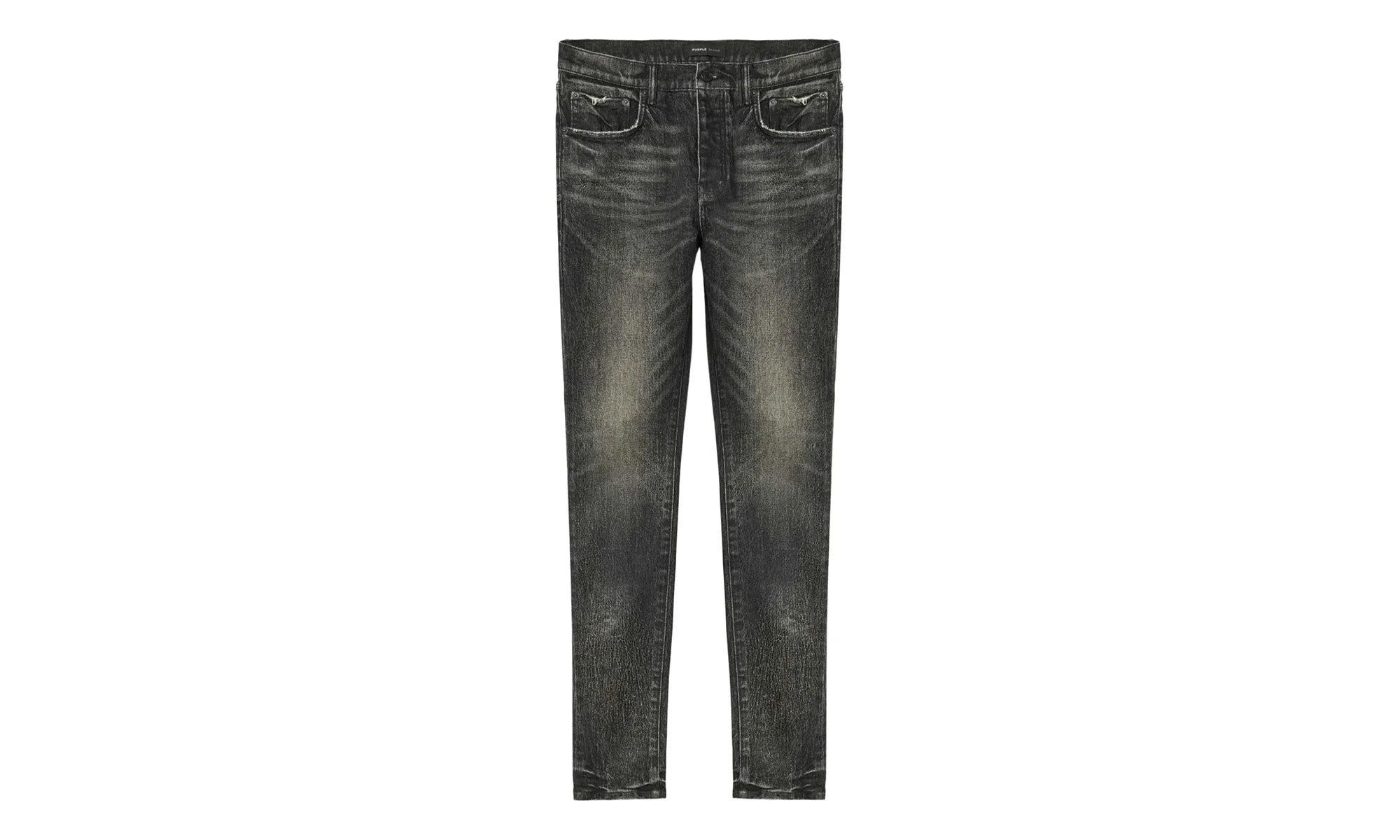 Crackle Coated Denim "Black" P001 SIWC424