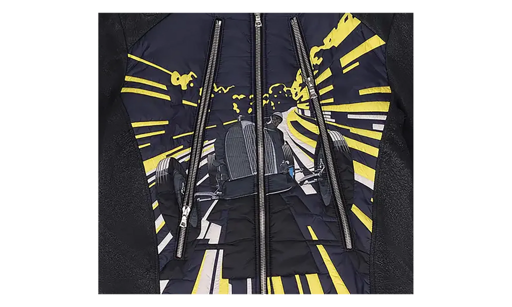 Leather Racing Jacket "Black / Yellow" LRJ001