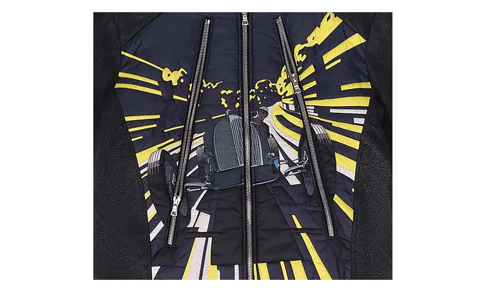 Leather Racing Jacket "Black / Yellow" LRJ001