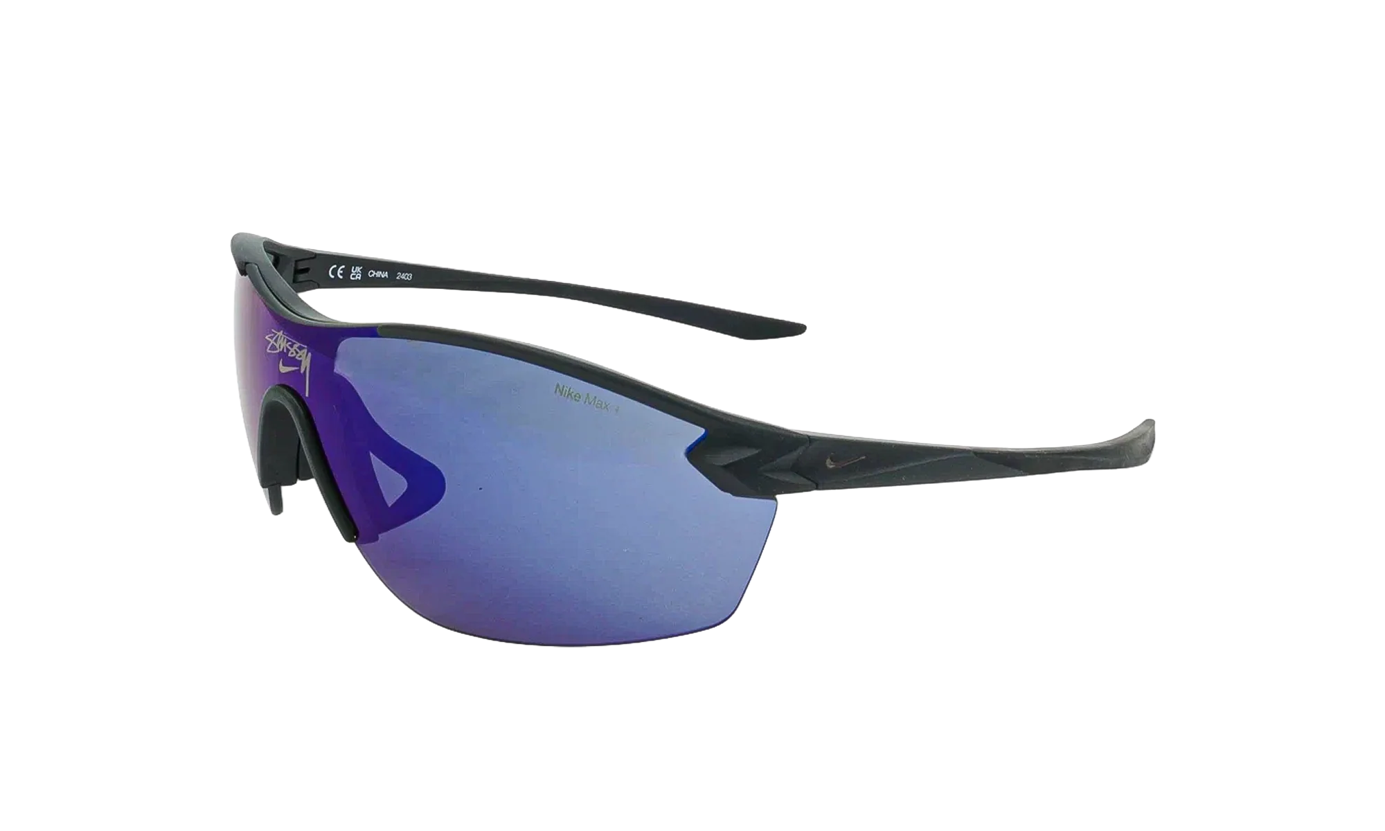 Victory Elite Sunglasses "Stussy - Matte Black / Blue Mirror" EV24029 010