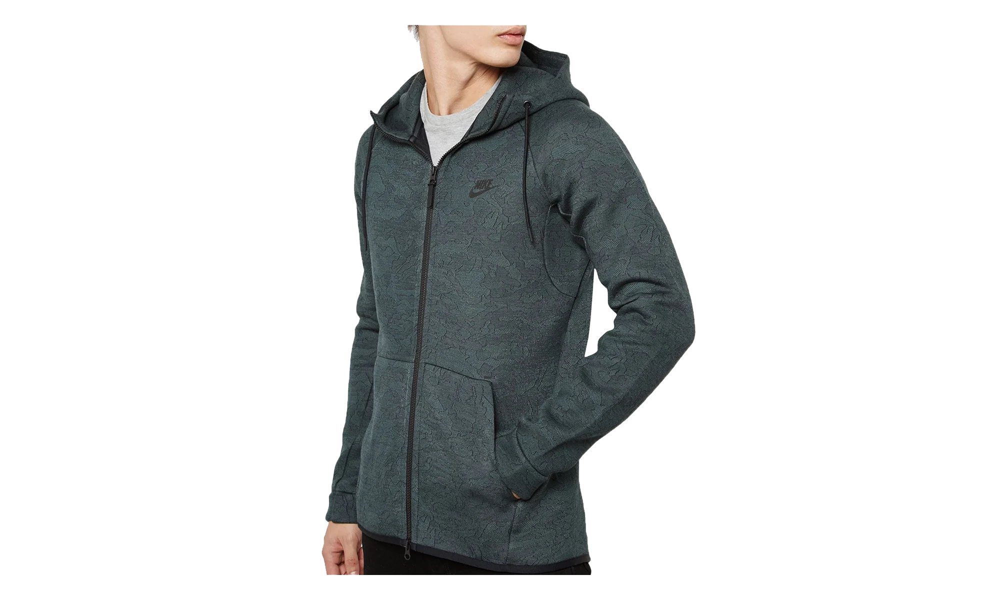 Tech Fleece Full-Zip Jacquard Hoodie "Vintage Green" 863814 382