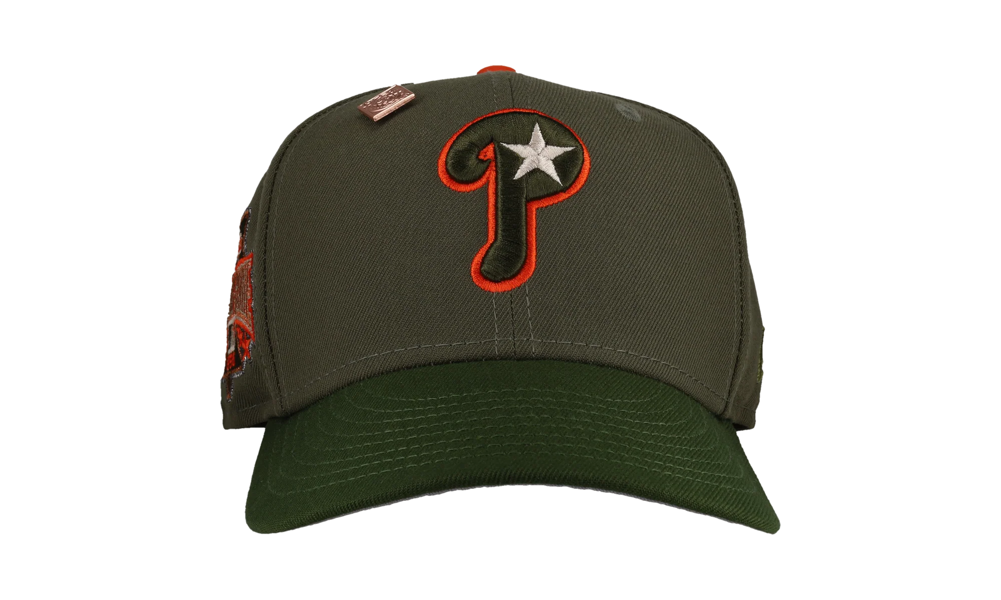 59FIFTY Philadelphia Phillies 1996 All Star Game Fitted Hat "Olive / Orange" NE349
