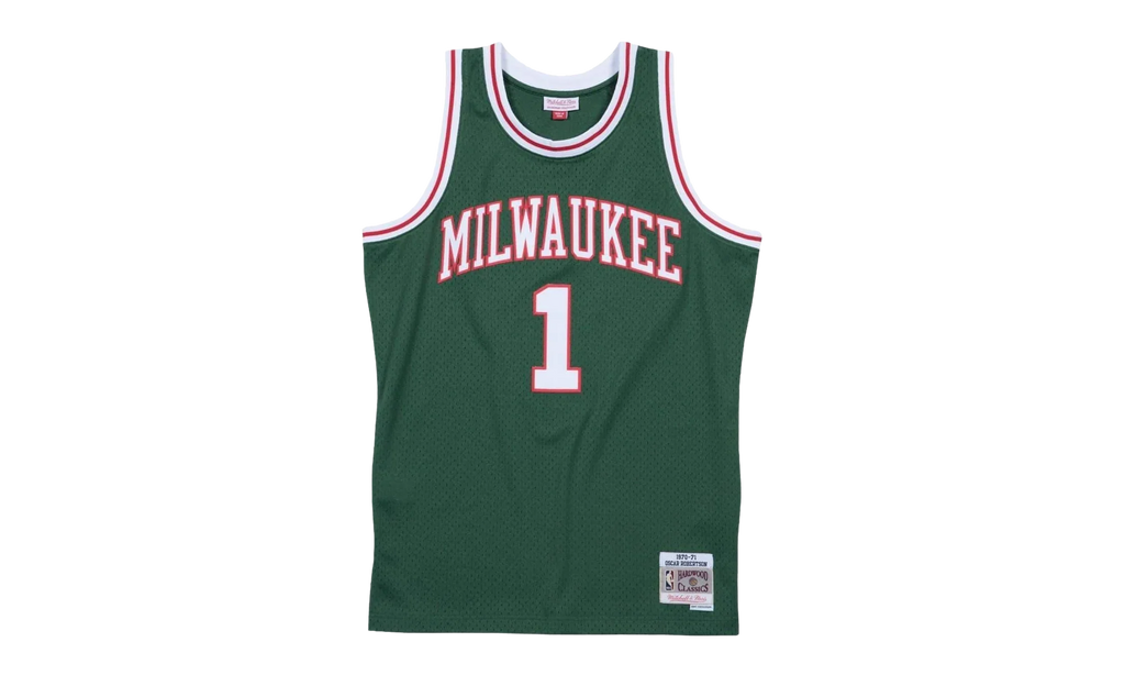 NBA Oscar Robertson Swingman Jersey "1970-71 Milwaukee Bucks - Dark Green" 353J315FGYORI