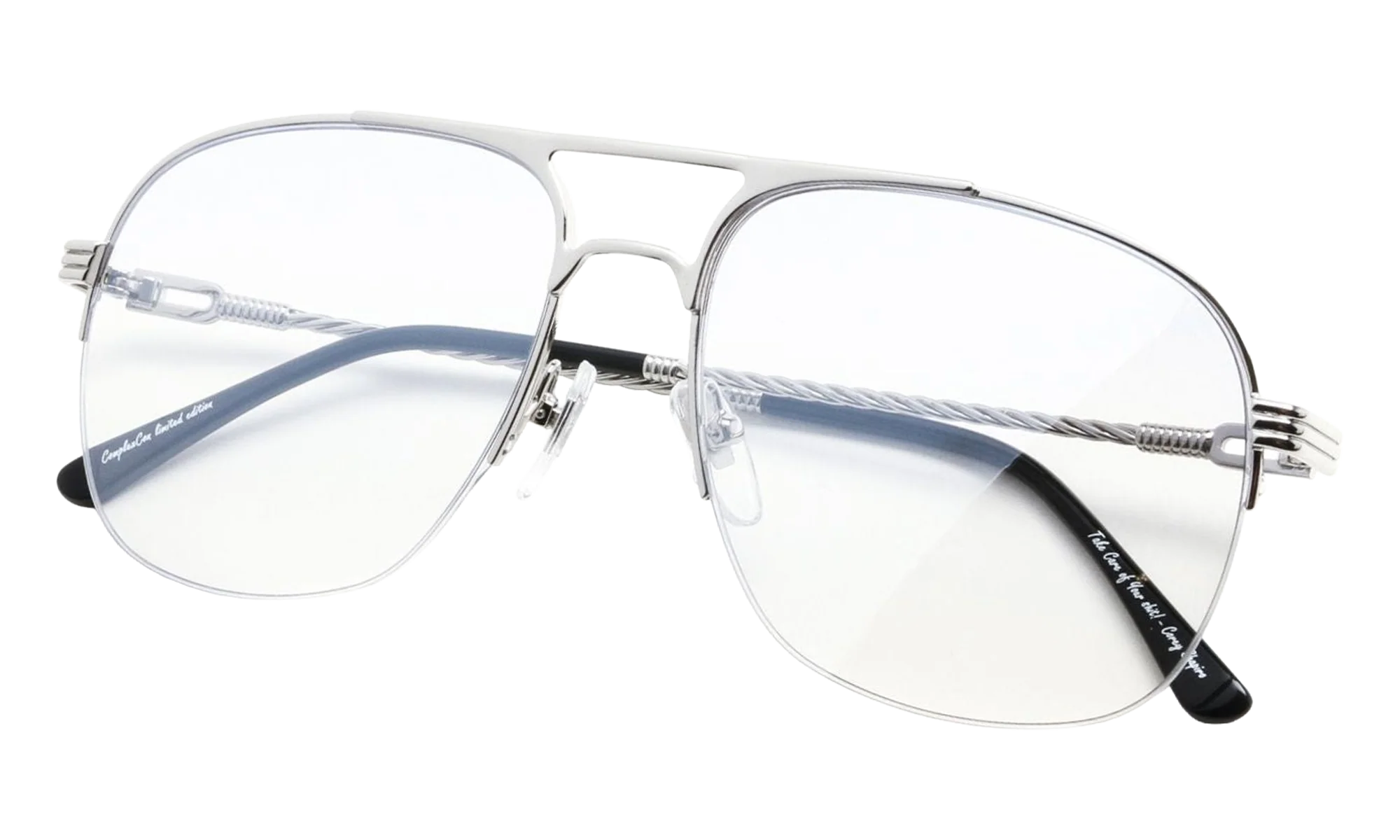 Snatch Half Rim 18KT "White Gold / Light Gray Gradient Flash Silver" HRSN2 0007 31T5