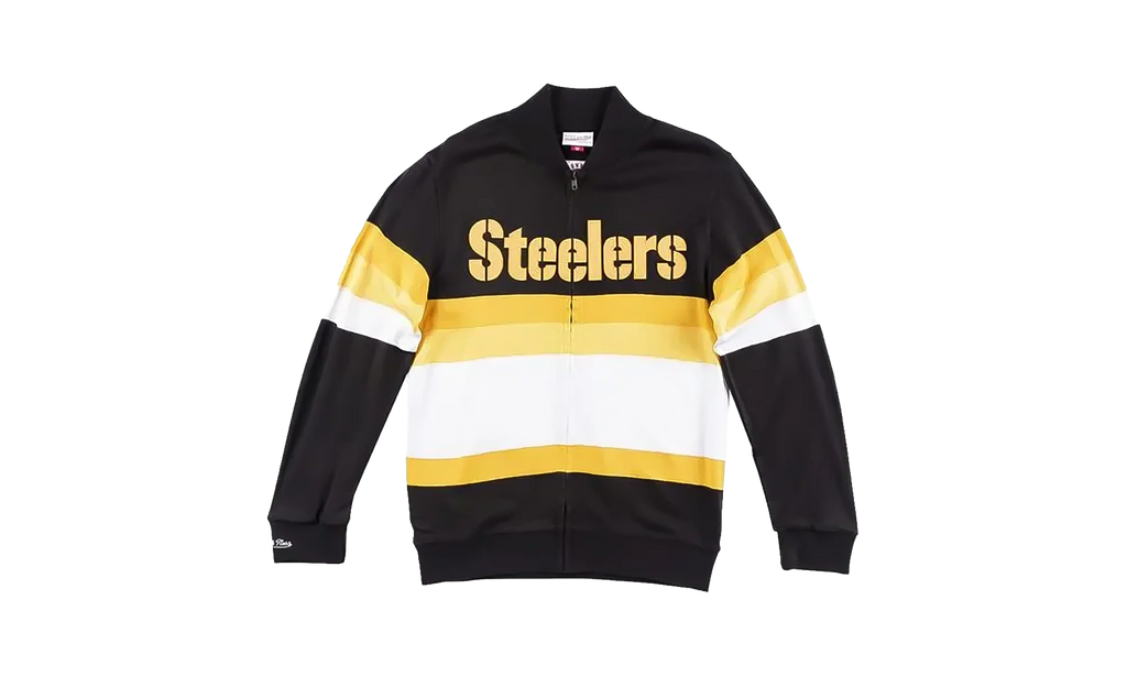 NFL Front Stripe Full Zip Sweater "Pittsburgh Steelers - Black" SWTRAJ18024 PSTBLCK