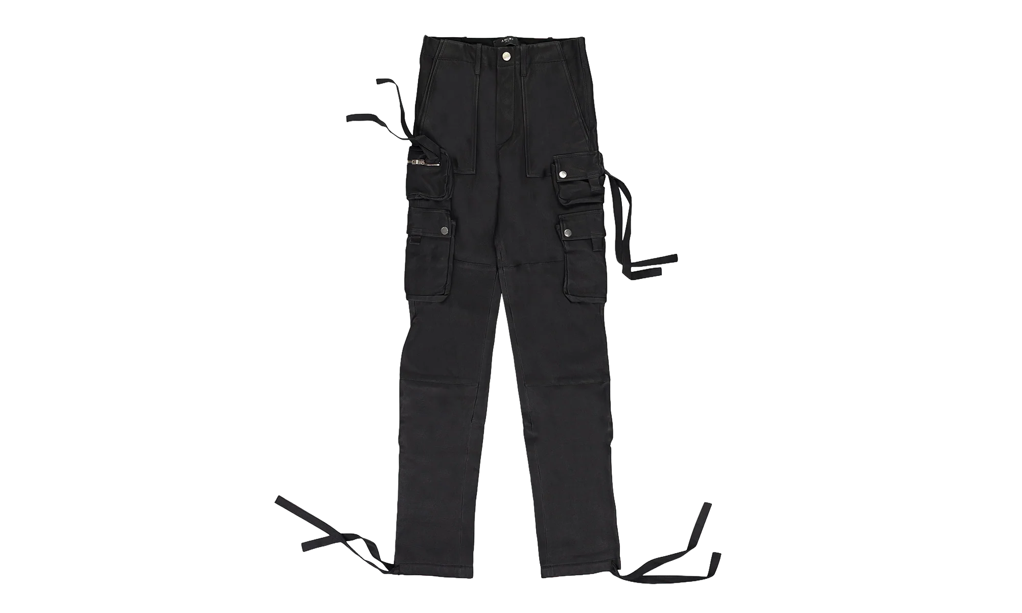 Tactical Leather Cargo Pants "Black" PS22MLP003_Black