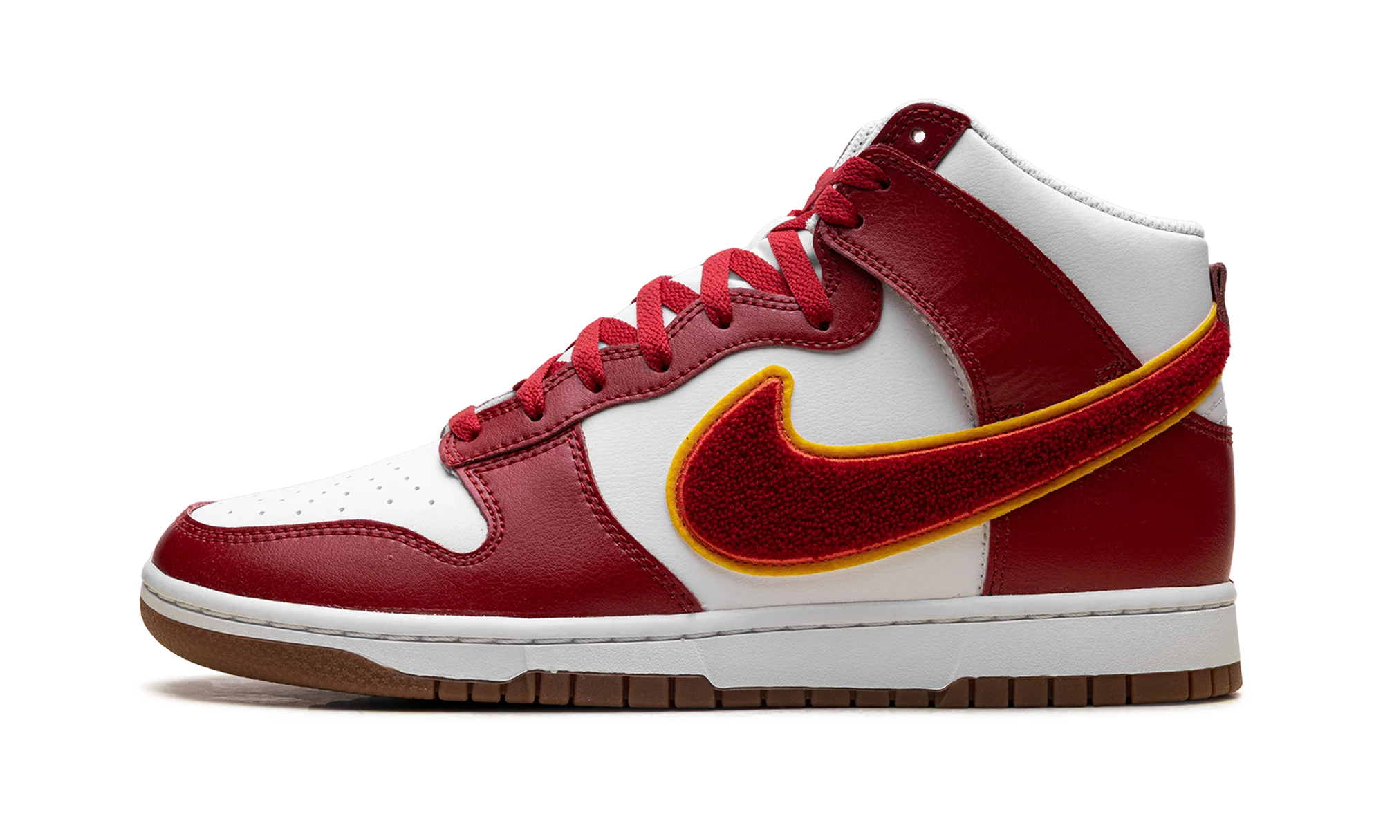 Dunk High "Chenille Swoosh White Gym Red" DR8805 101