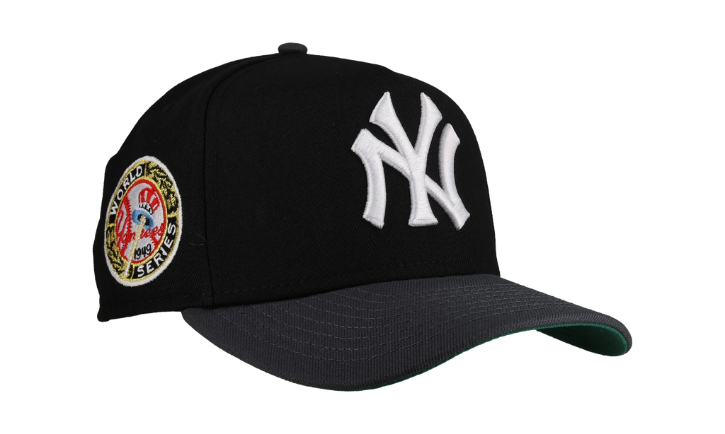 9FIFTY New York Yankees 1949 World Series A Frame Snapback Hat "Black / Graphite" NE227