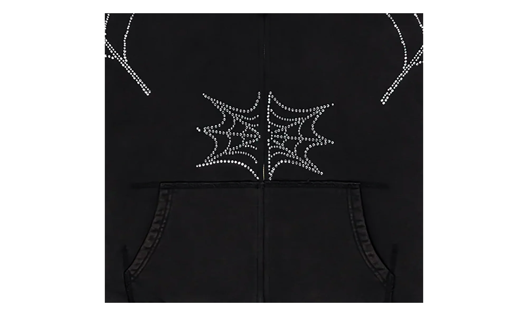 Rhinestone We Zip Hoodie "Black" SP5der397