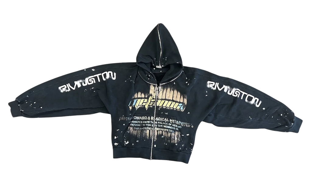 Radical Paper Rose Zip Hoodie "Mechanic Black" RDCL HD08 MECH