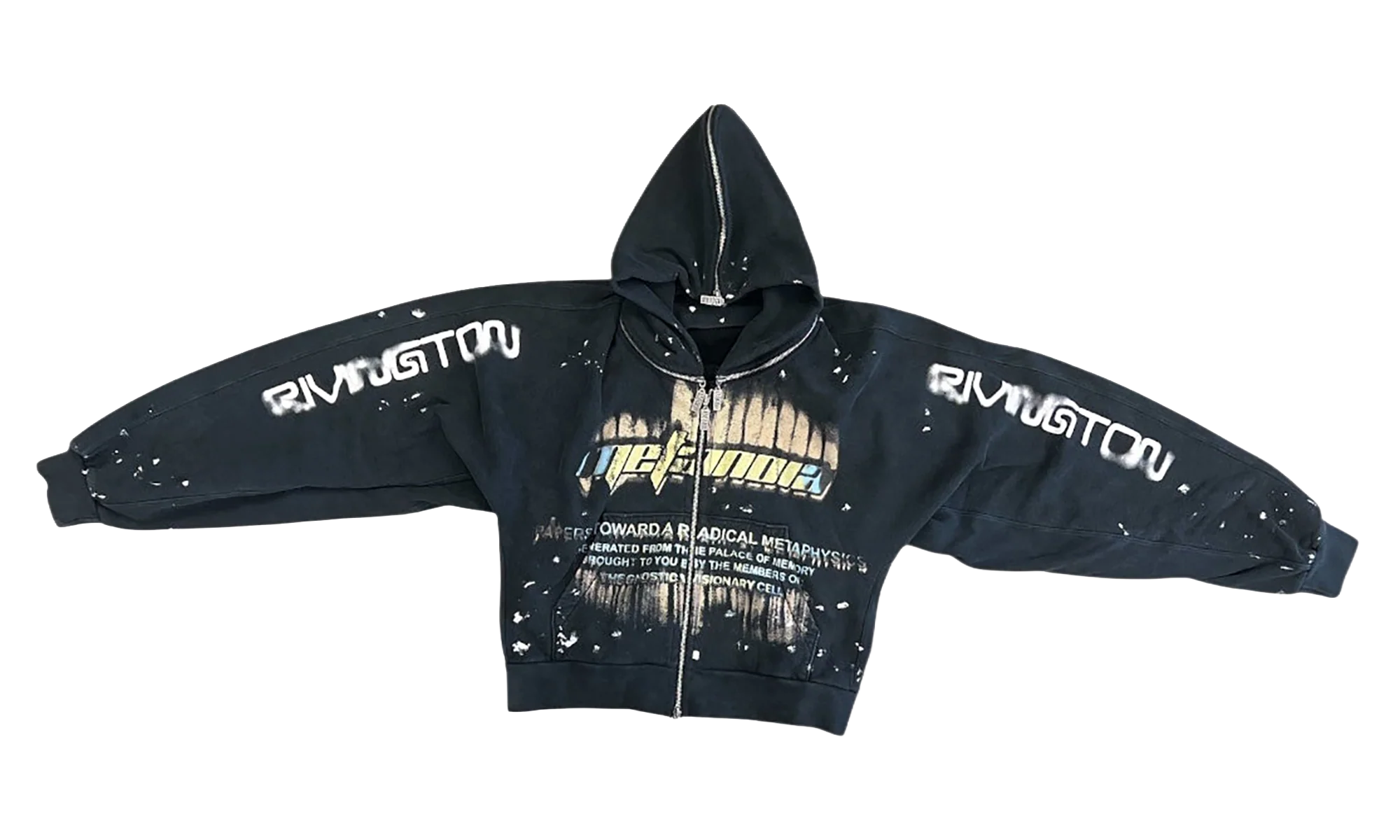 Radical Paper Rose Zip Hoodie "Mechanic Black" RDCL HD08 MECH