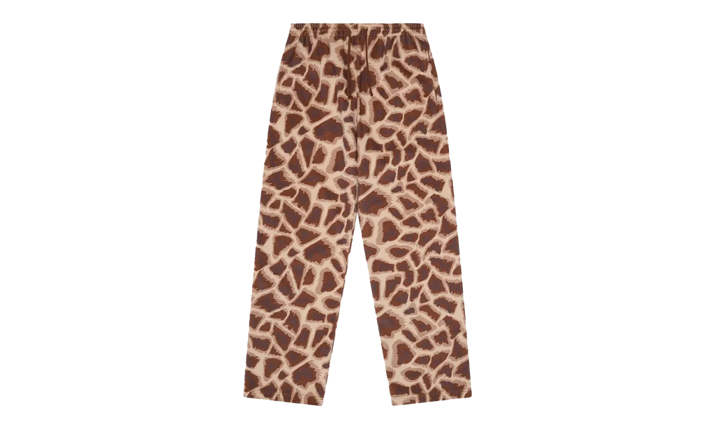 Faux Fur Giraffe Print Sweatpant "Brown" DT540