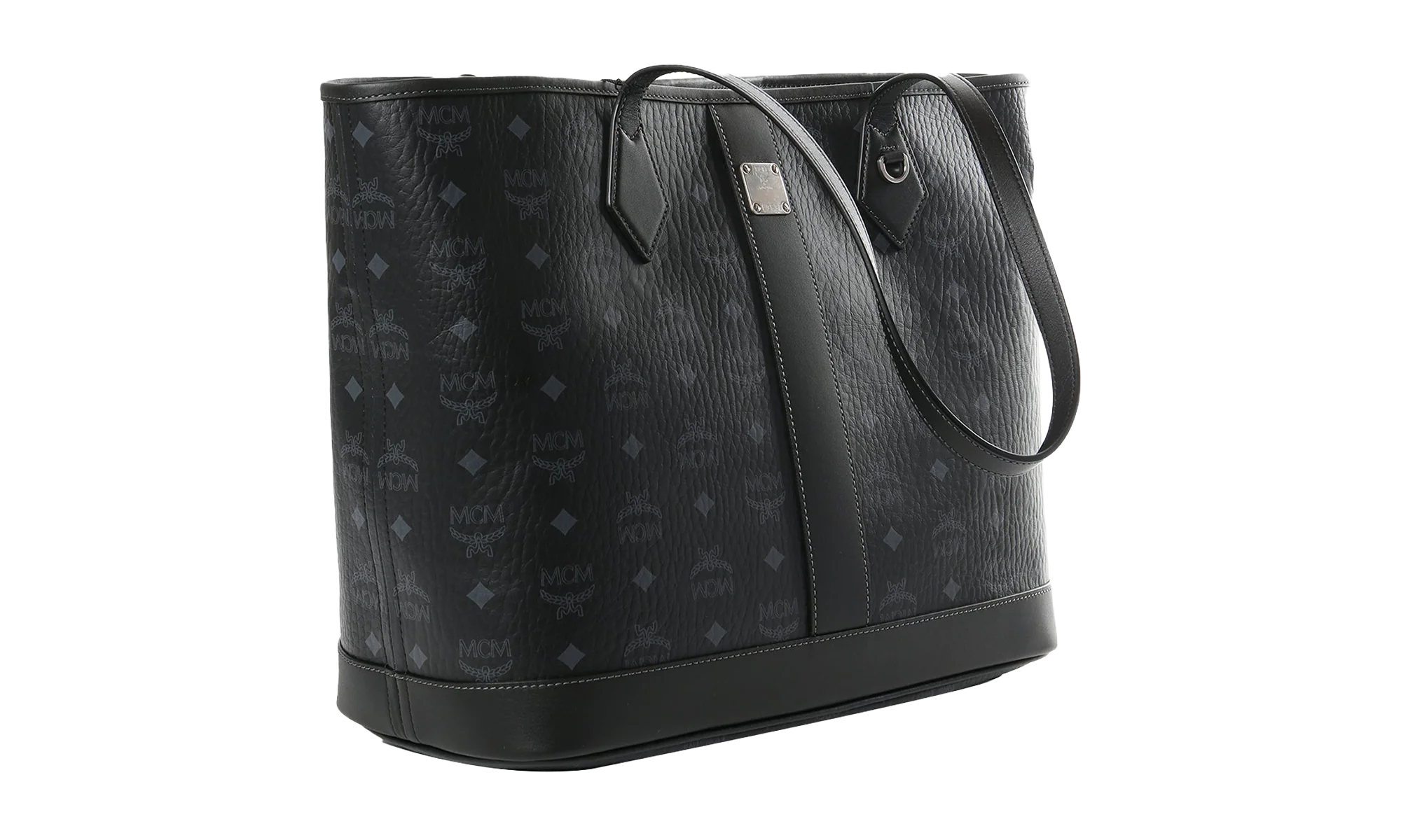 Medium Liz Shopper in Visetos "Black" MWPGSLR02BK001