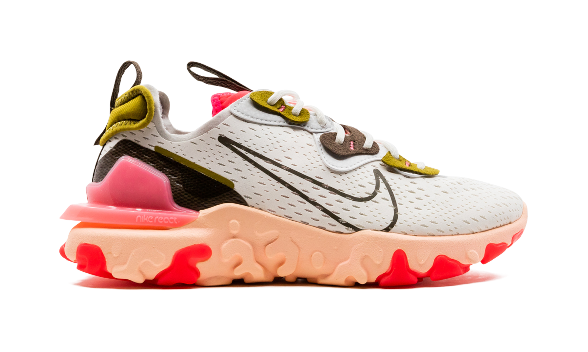 REACT VISION MNS WMNS"Summit White/ Siren Red" CI7523 102