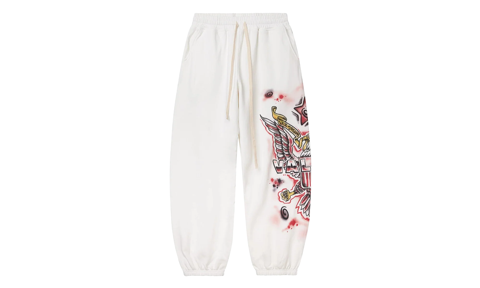 FLAG SWEATPANTS "White" VAL125